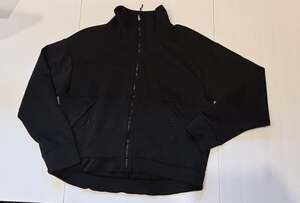 Apana Women's Black Full-Zip Active Jacket with Funnel Neck, Size XL
